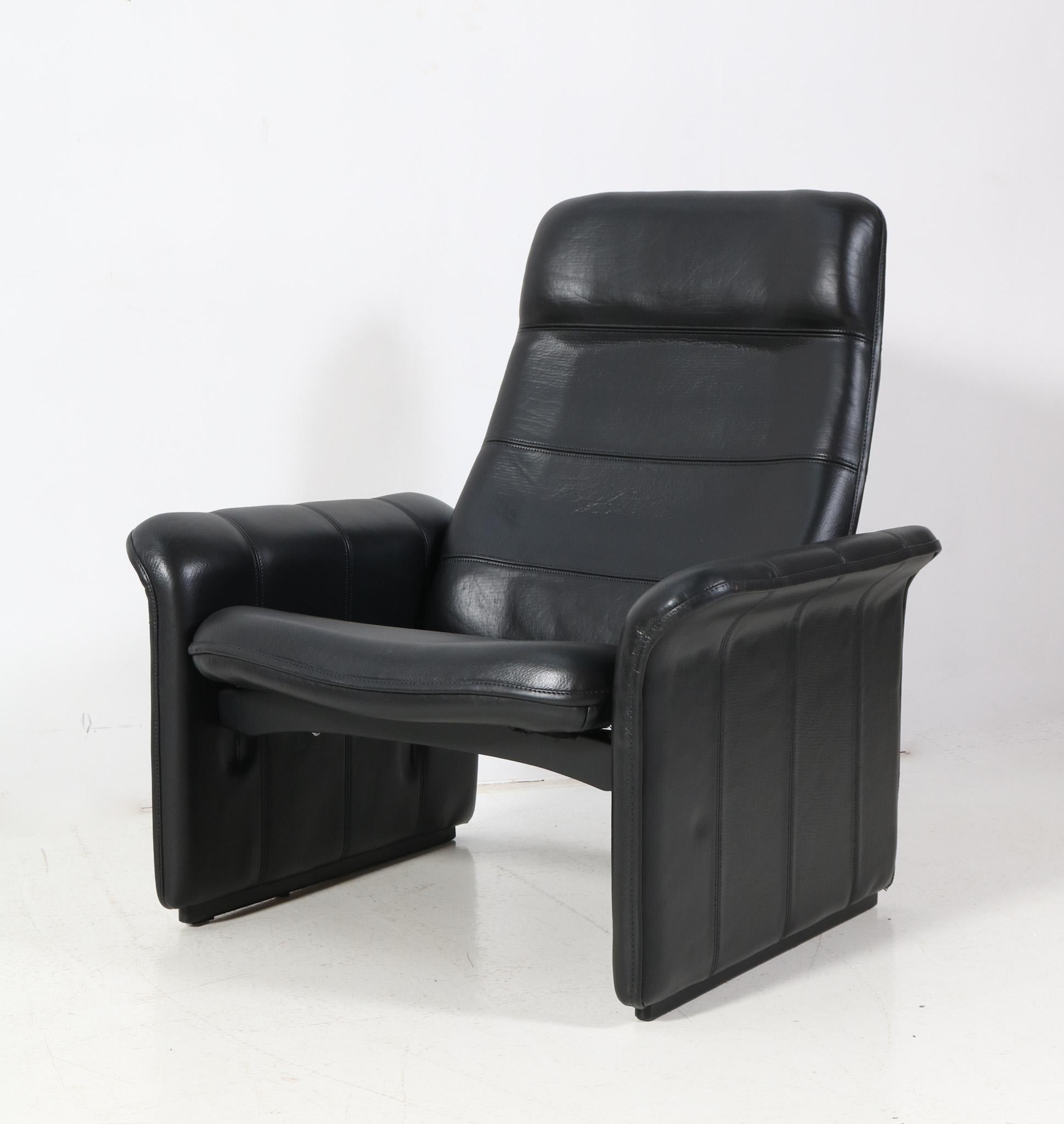 Pair of Buffalo Neck Leather DS-50 Lounge Chairs and Ottoman by De Sede, 1970s For Sale 1