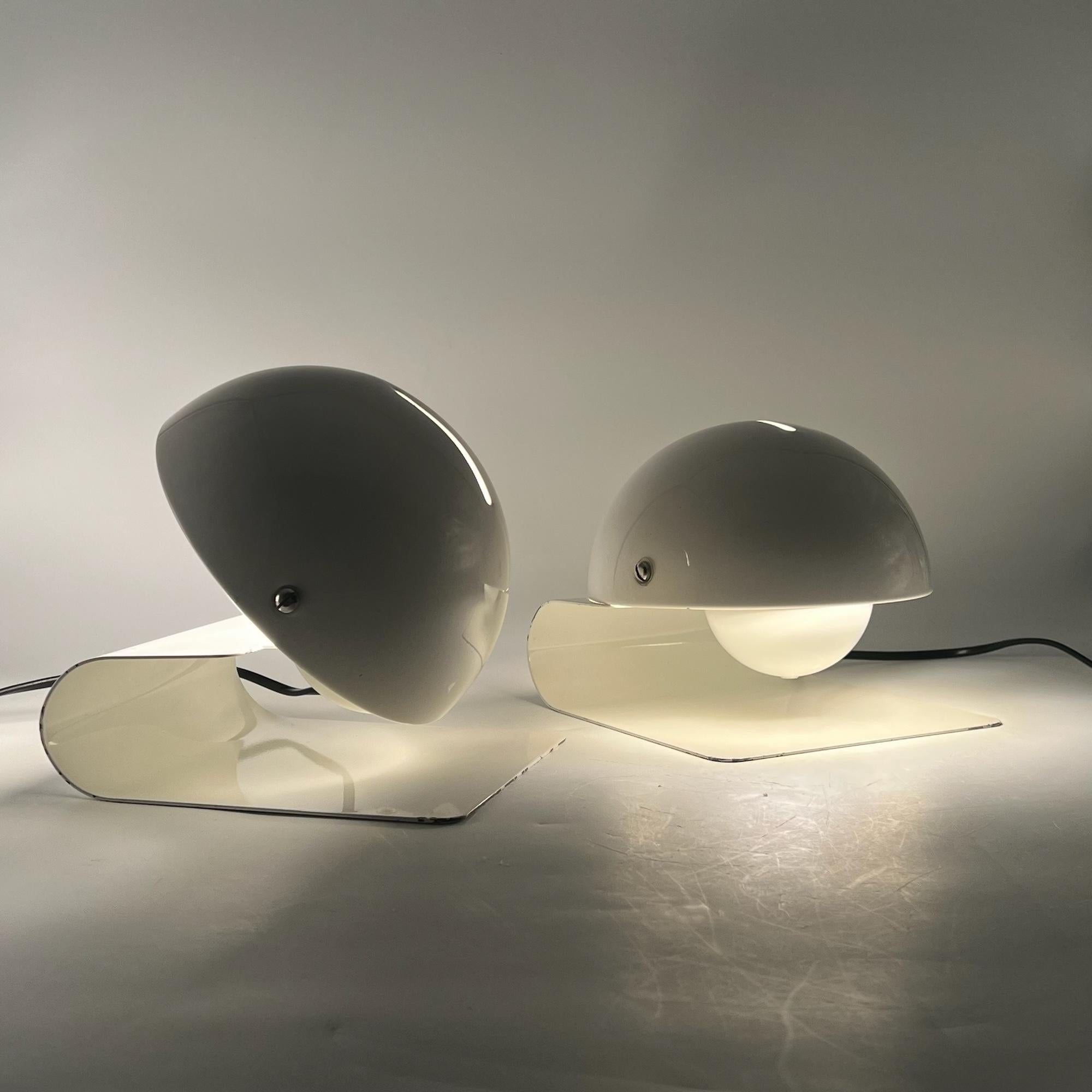 Minimalist Pair of ‘Bugia’ Lamps by Giuseppe Cormio for iGuzzini, 1970s