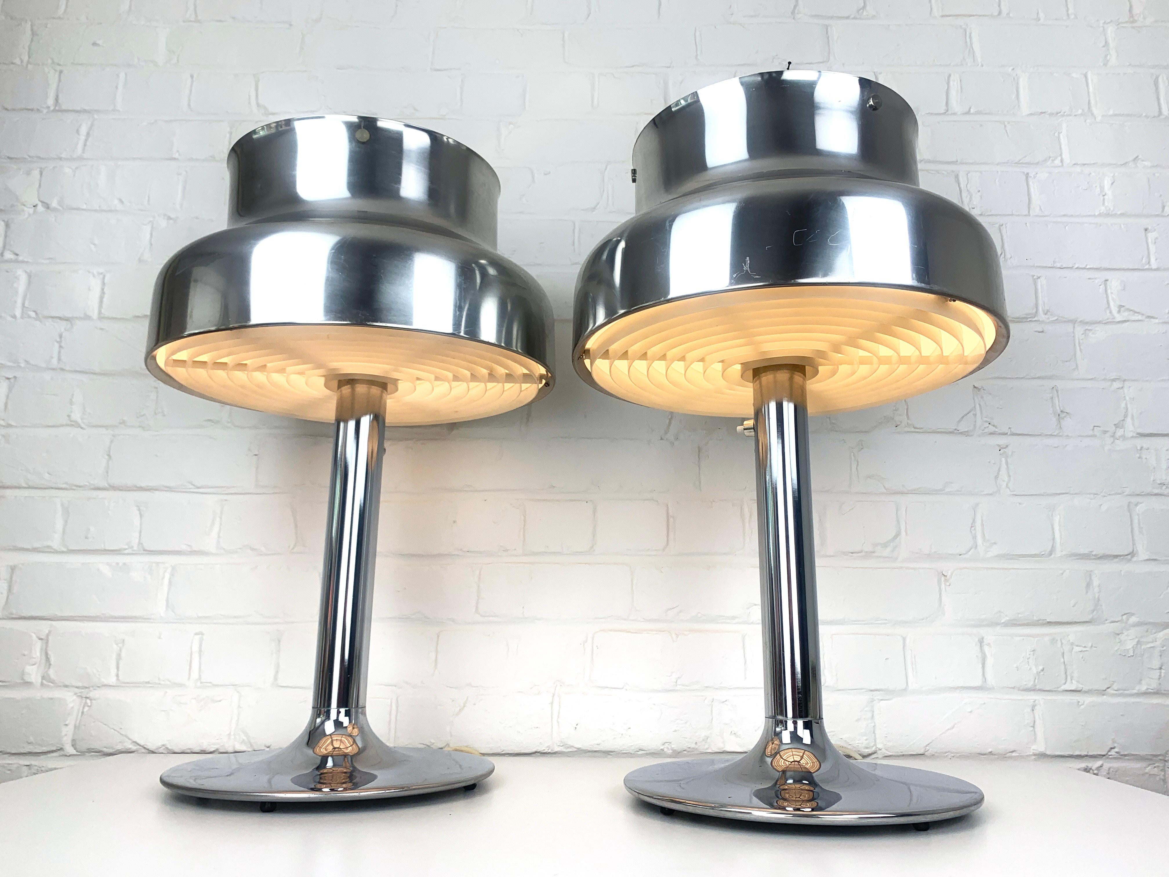 Paar Bumling-Tischlampen von Anders Pehrson für Ateljé Lyktan, A Space Age, 1960 (Skandinavische Moderne) im Angebot