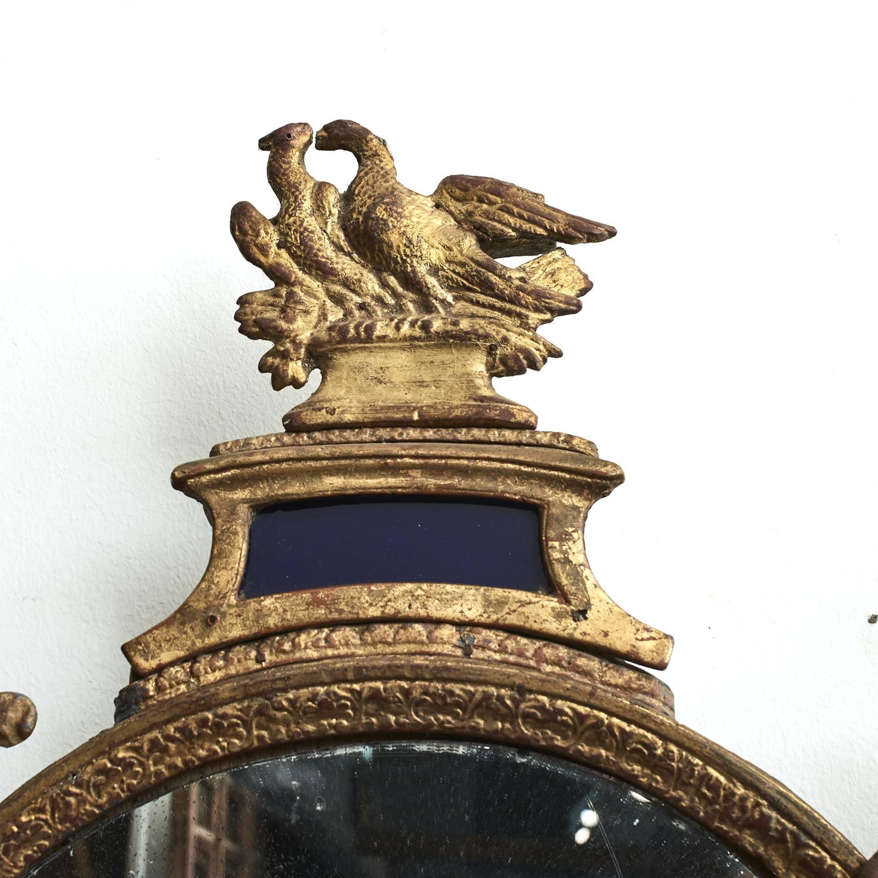 Swedish Pair of Burchard Precht Baroque Mirrors Sconceres