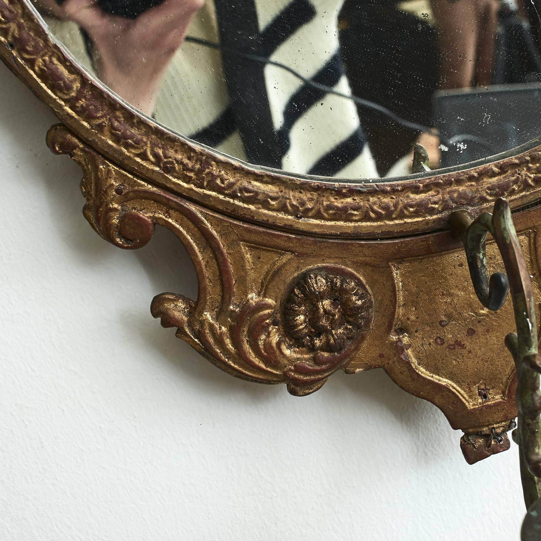 Bronze Pair of Burchard Precht Baroque Mirrors Sconceres