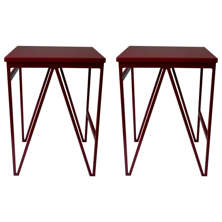 Burgundy Colored Stool - Stools Item