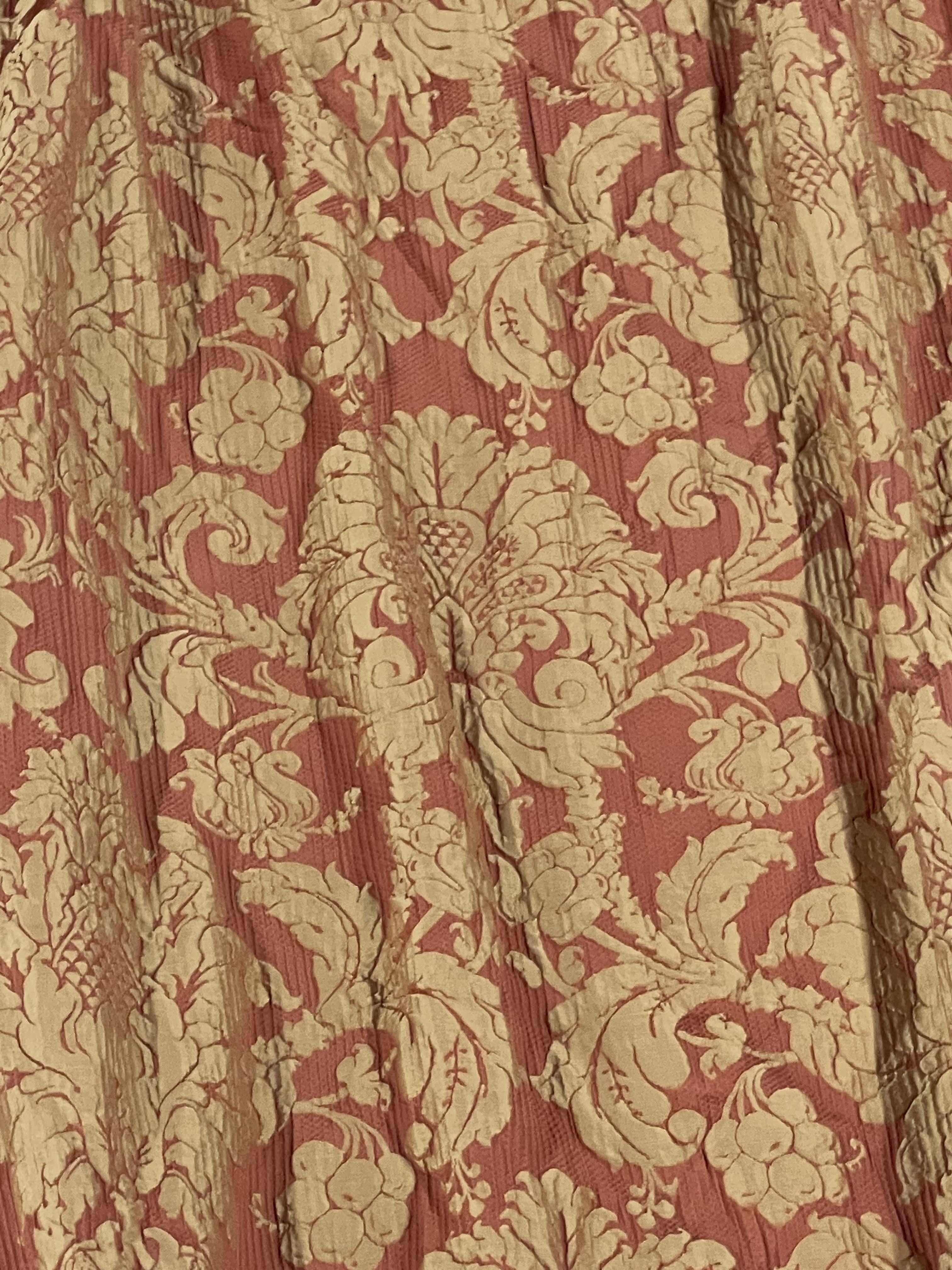Pair of Burgundy Wall or Window Treatments, Curtains, Drapes, Scalamandré For Sale 4