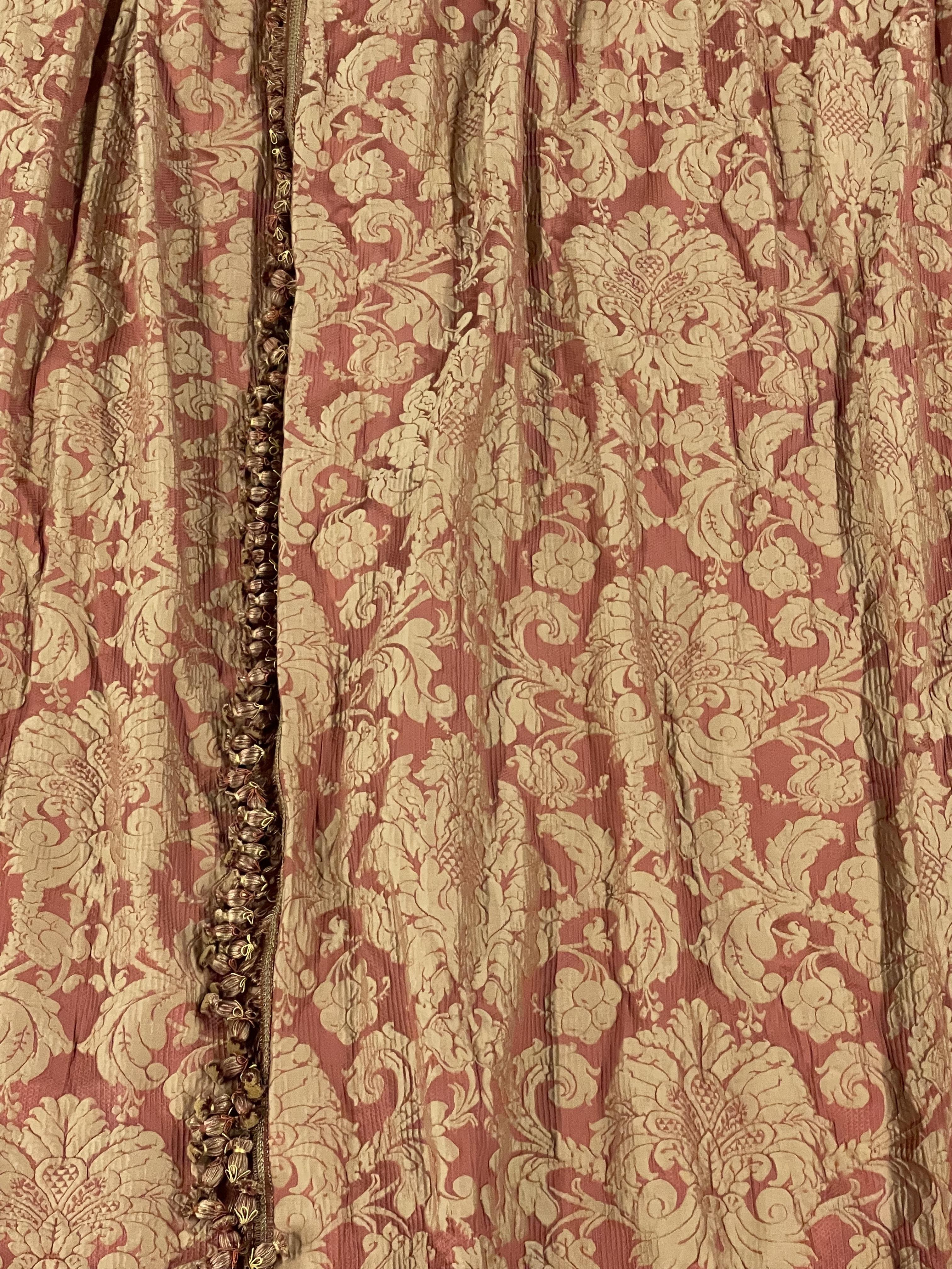 Pair of Burgundy Wall or Window Treatments, Curtains, Drapes, Scalamandré For Sale 5