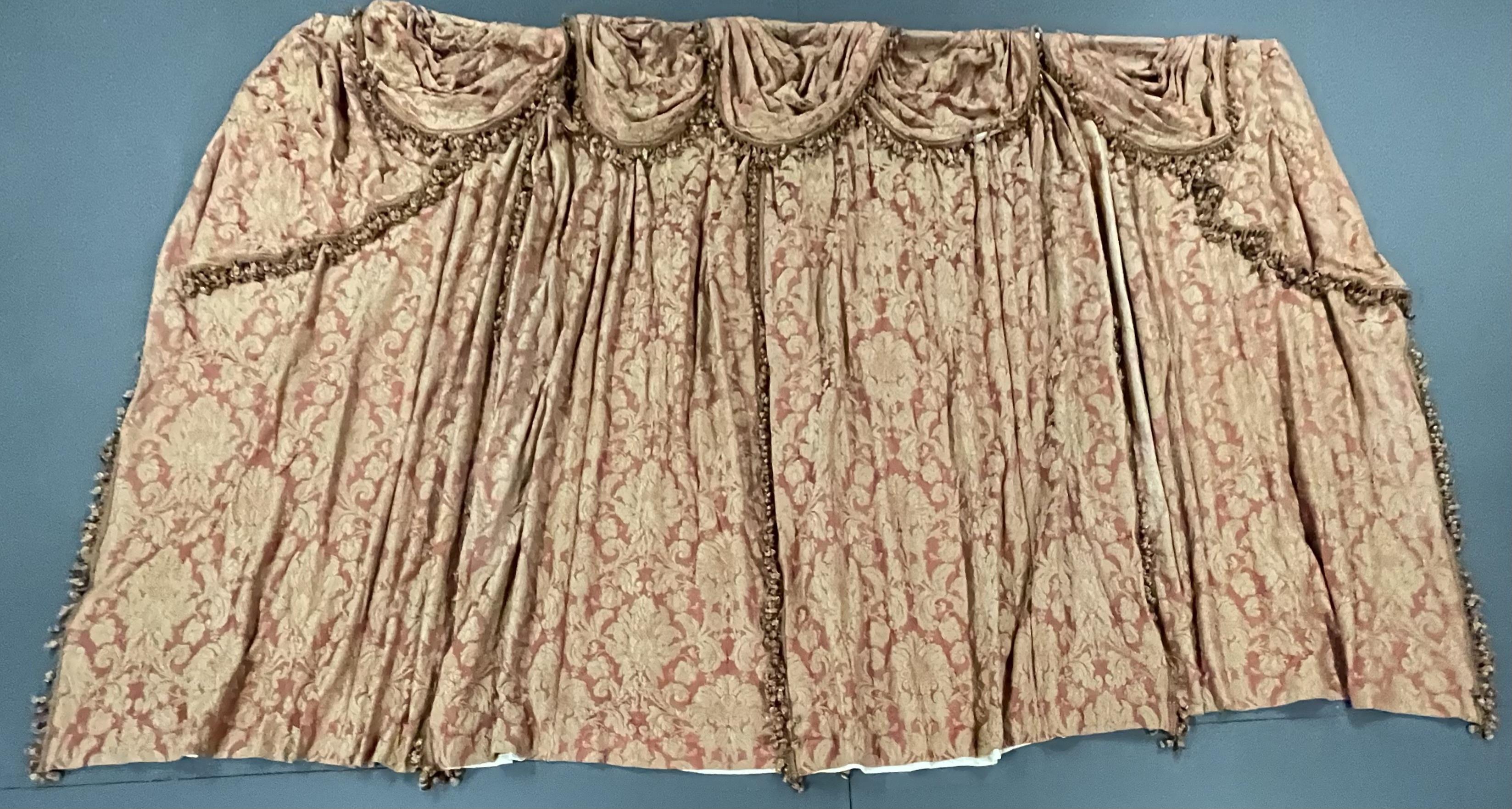 Pair of Burgundy Wall or Window Treatments, Curtains, Drapes, Scalamandré For Sale 8