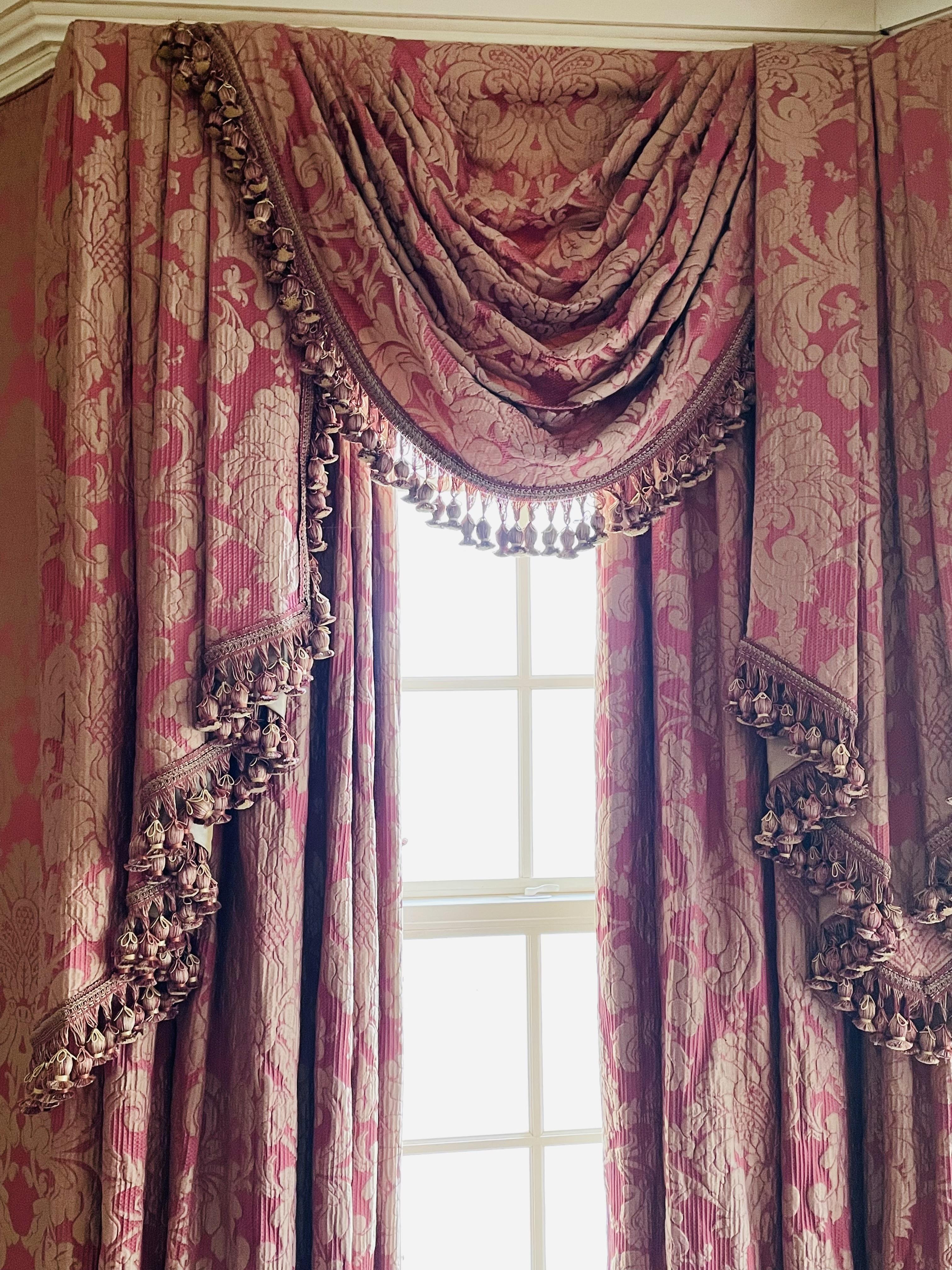 burgundy lace curtains