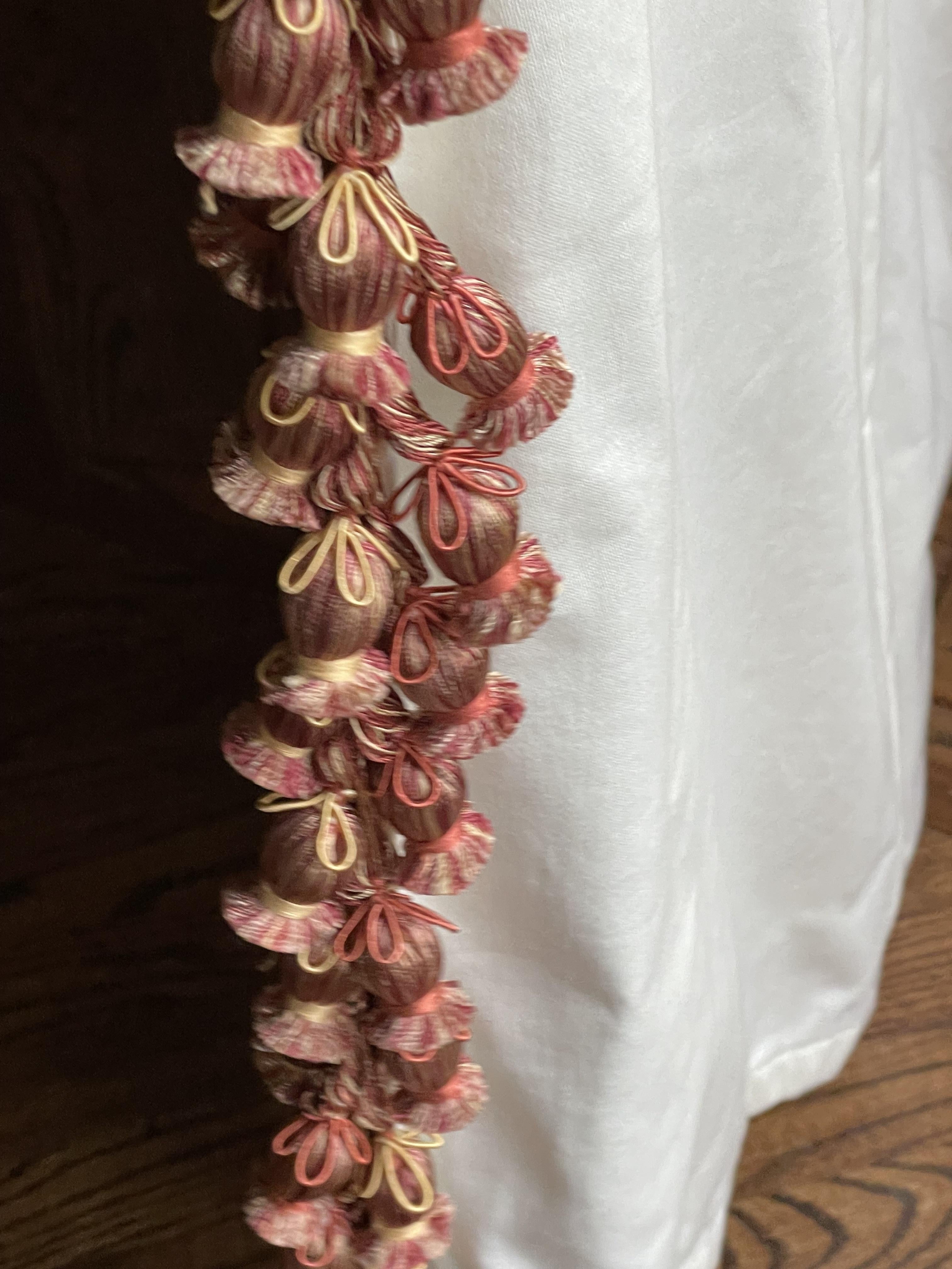 Pair of Burgundy Wall or Window Treatments, Curtains, Drapes, Scalamandré In Good Condition For Sale In Manhasset, NY