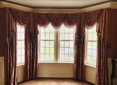 Pair of Burgundy Wall or Window Treatments, Curtains, Drapes, Scalamandré