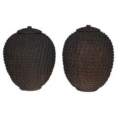 Pareja de macetas Lobi de Burkina Faso