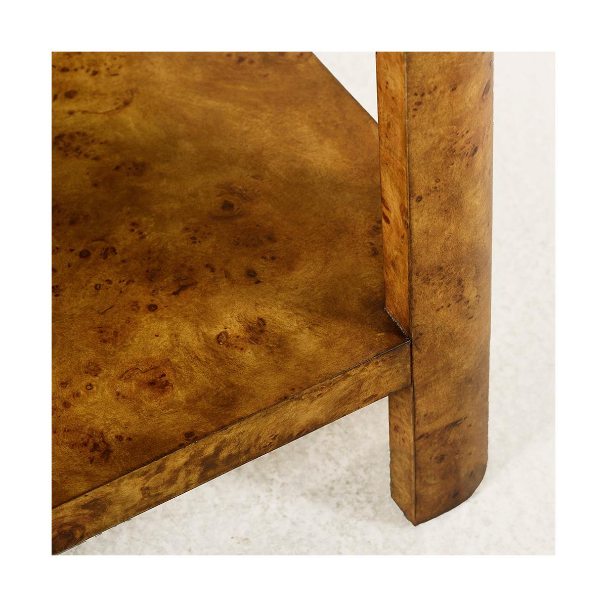 XXIe siècle et contemporain Paire de tables d'appoint Art déco en broussin en vente