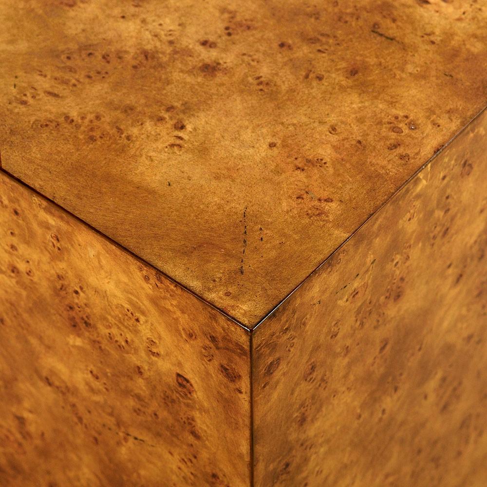 Paire de tables cubiques en ronce de bois Neuf - En vente à Westwood, NJ