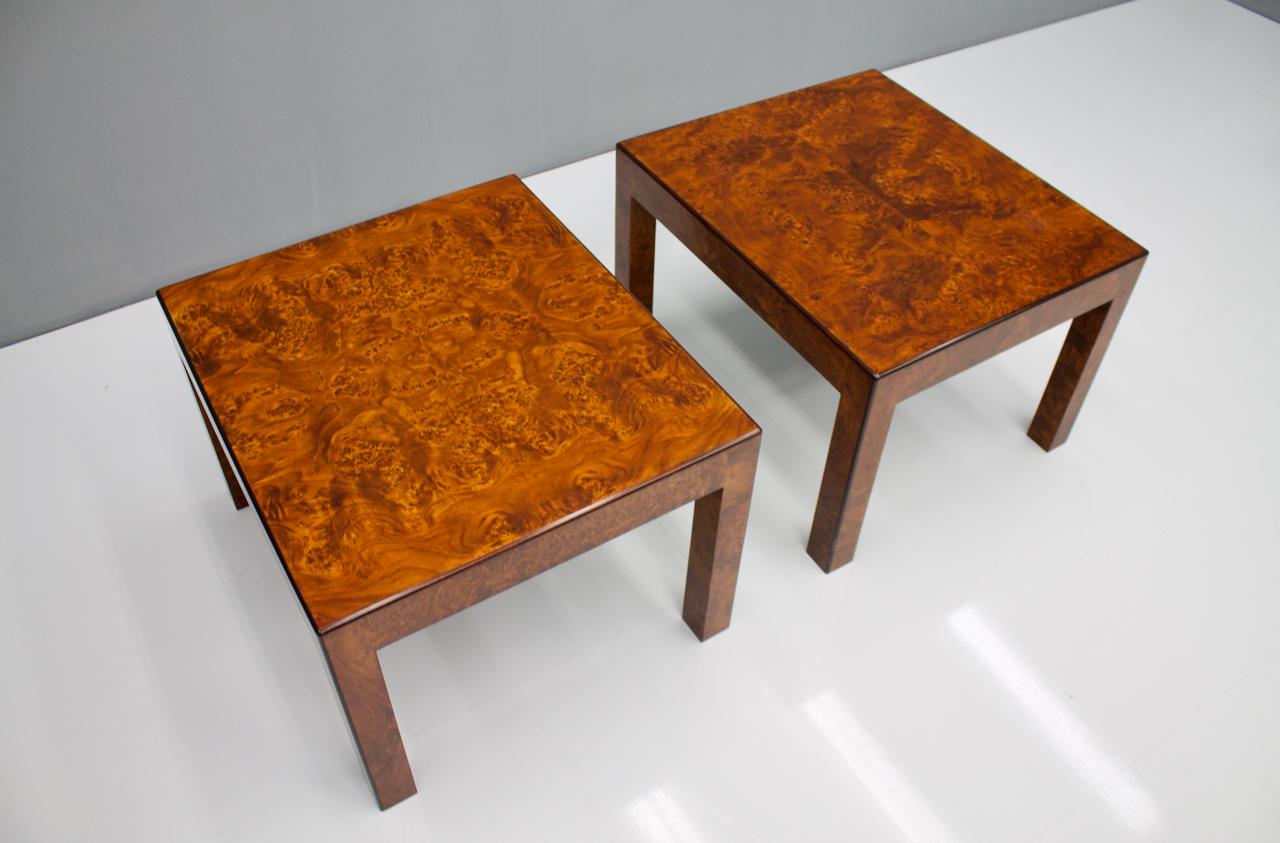 Pair of Burl Wood Side or End Tables, 1970s In Good Condition In Frankfurt / Dreieich, DE