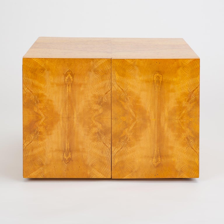 Pair of Burl Wood Side Tables or Blanket Chests at 1stDibs