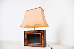 Pair of  Burl Wooden Table Lamps, 1970s