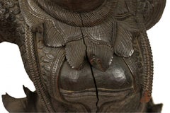 Pair of Burmese Carved Wooden Dancing Figures