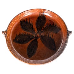 Pair of Burnt Orange Ceramic Mexican Chargers