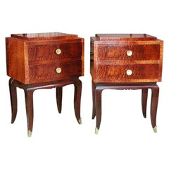 Pair of Burr Elmwood End Tables