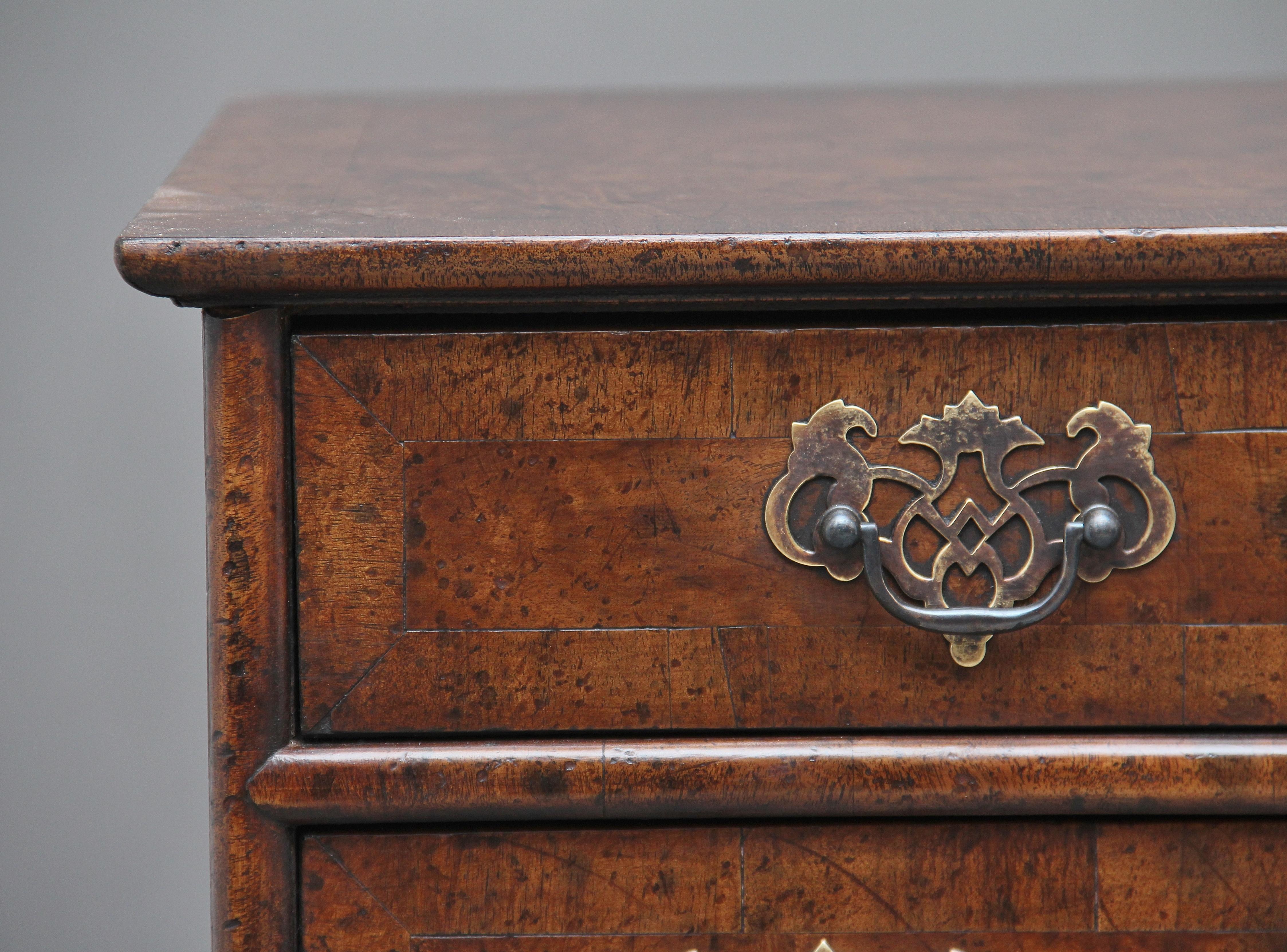 Pair of Burr Walnut Chest of Drawers 4