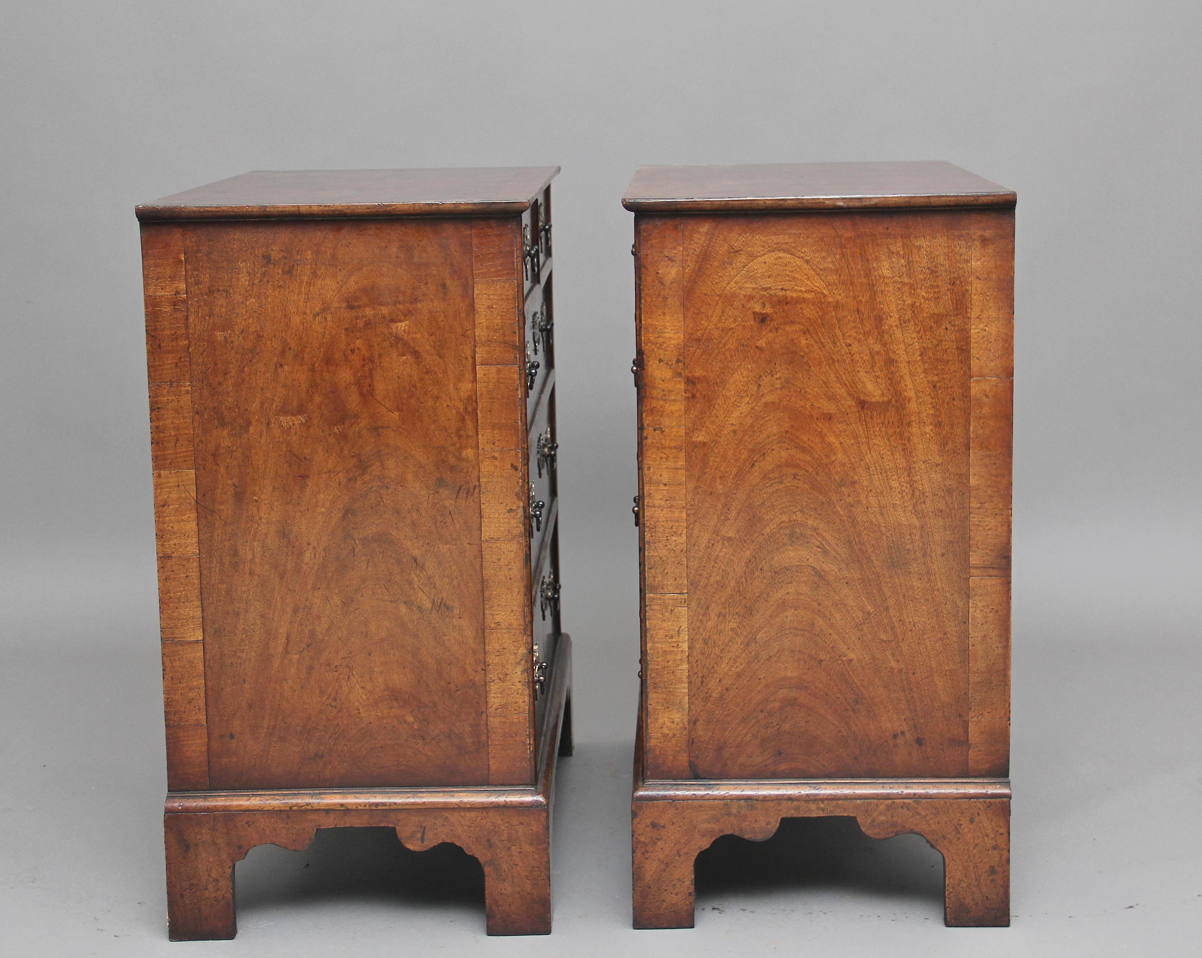 English Pair of Burr Walnut Chest of Drawers