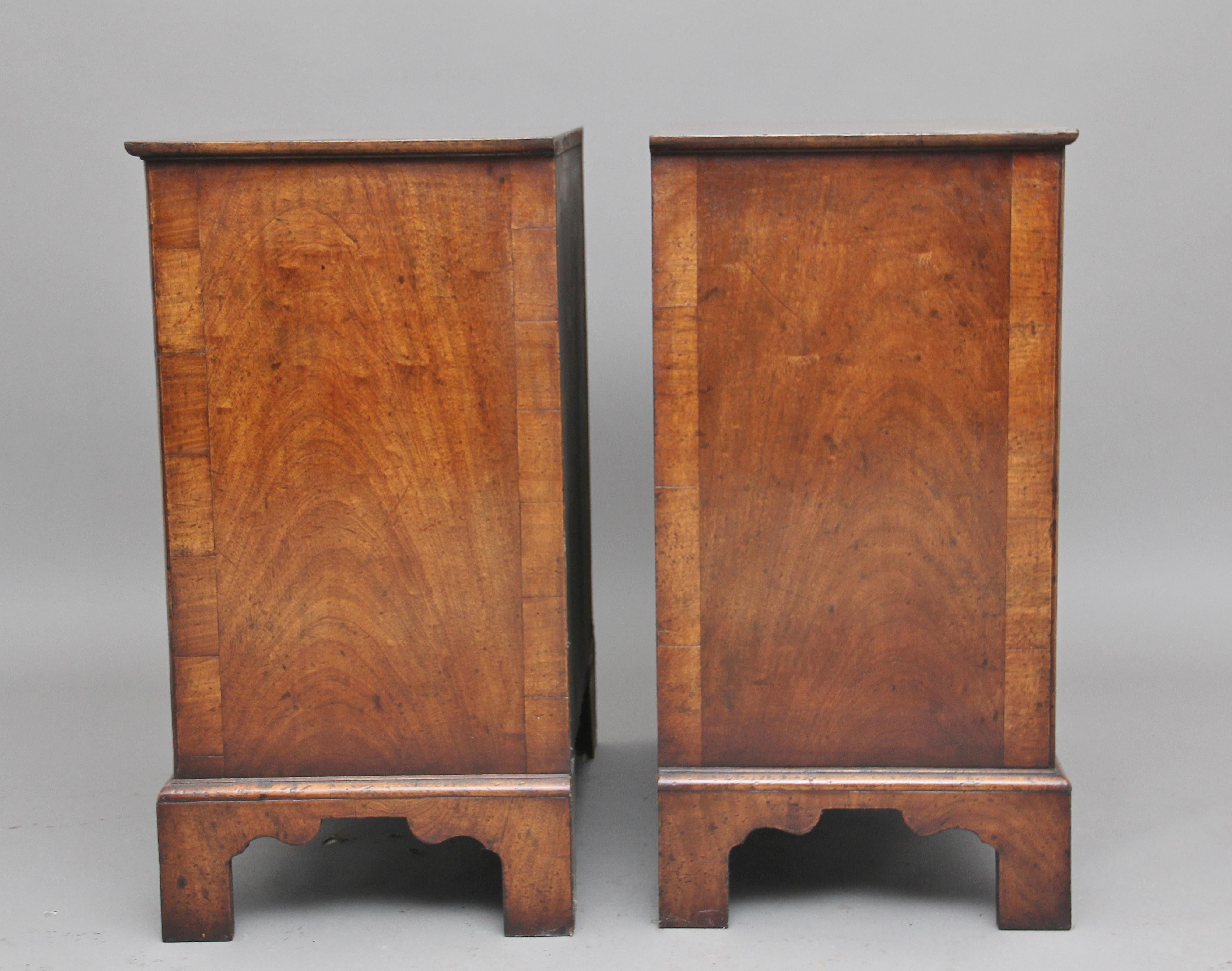 Contemporary Pair of Burr Walnut Chest of Drawers