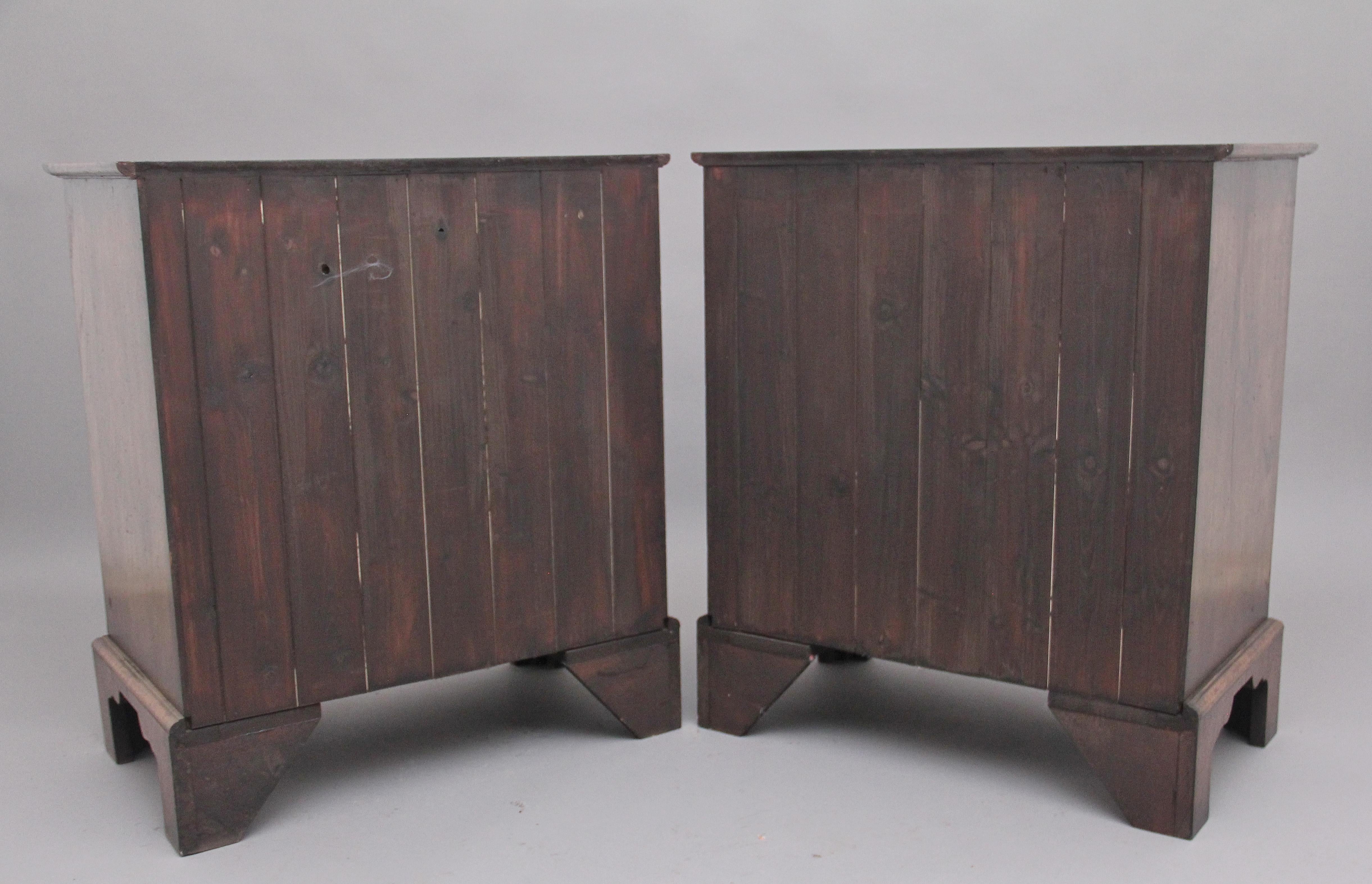 Contemporary Pair of burr walnut chests in the George I style For Sale