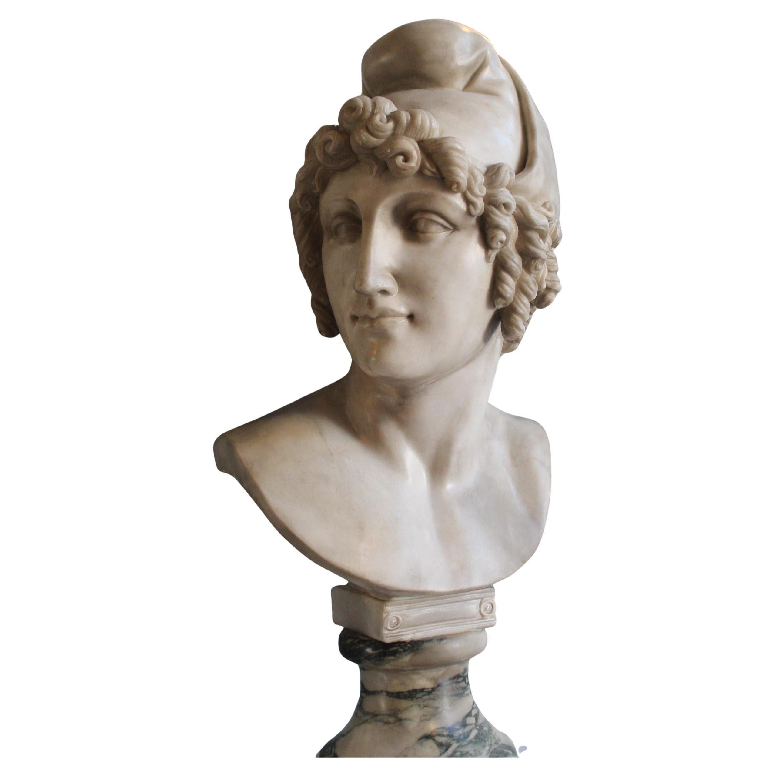 20th Century Pair of busts of Mercury and Paris in vendita