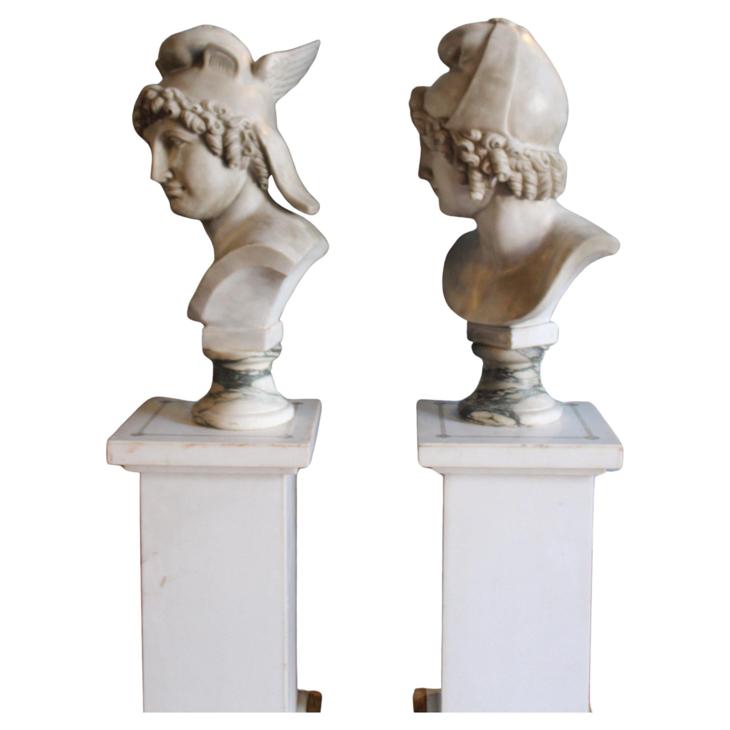 Pair of busts of Mercury and Paris in vendita 2