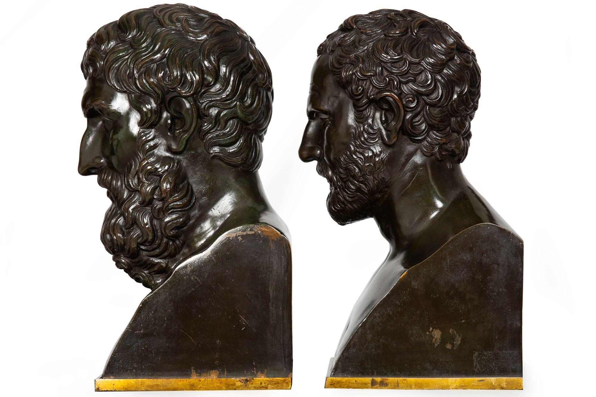 Gilt Pair of Busts 