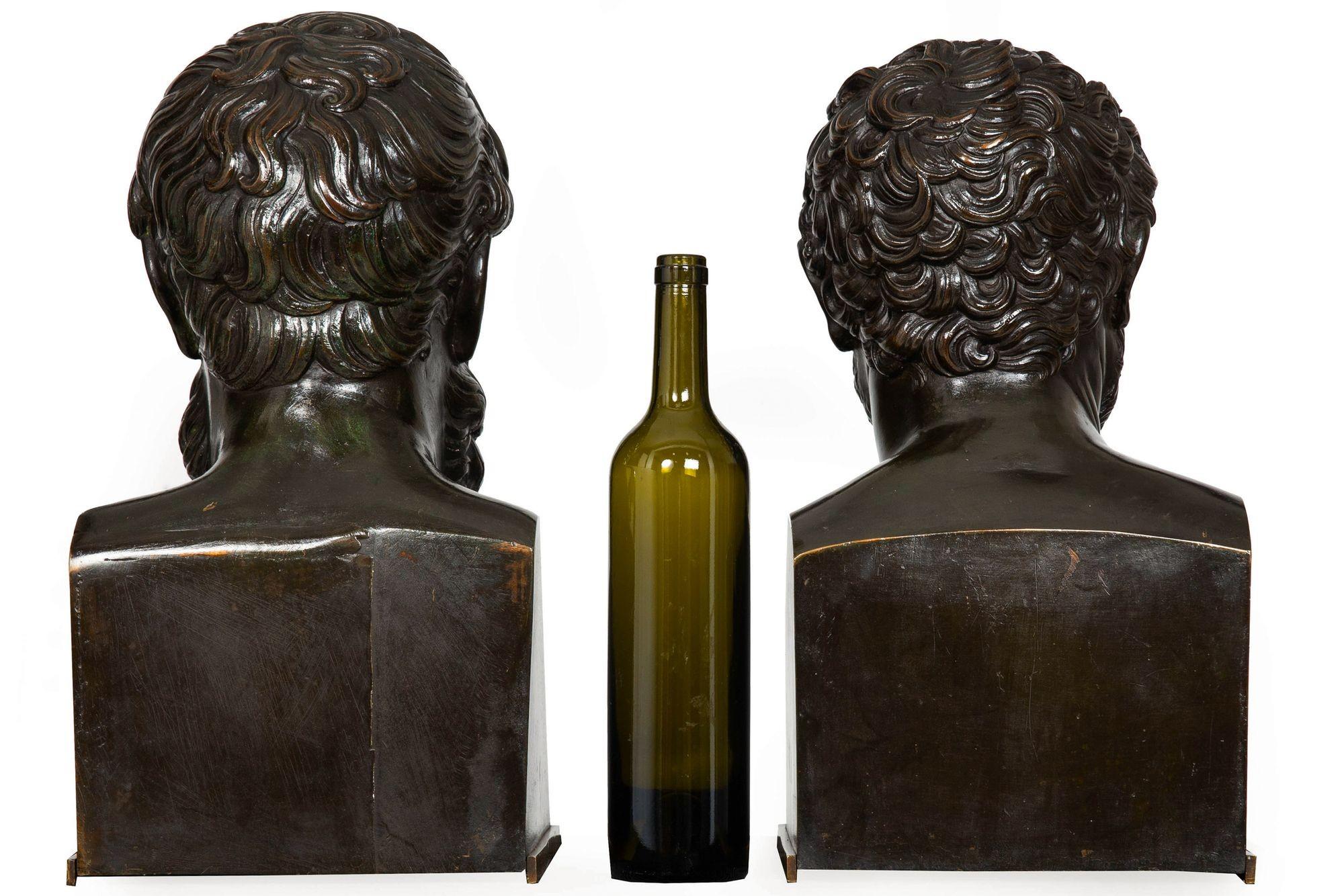 18th Century and Earlier Pair of Busts 