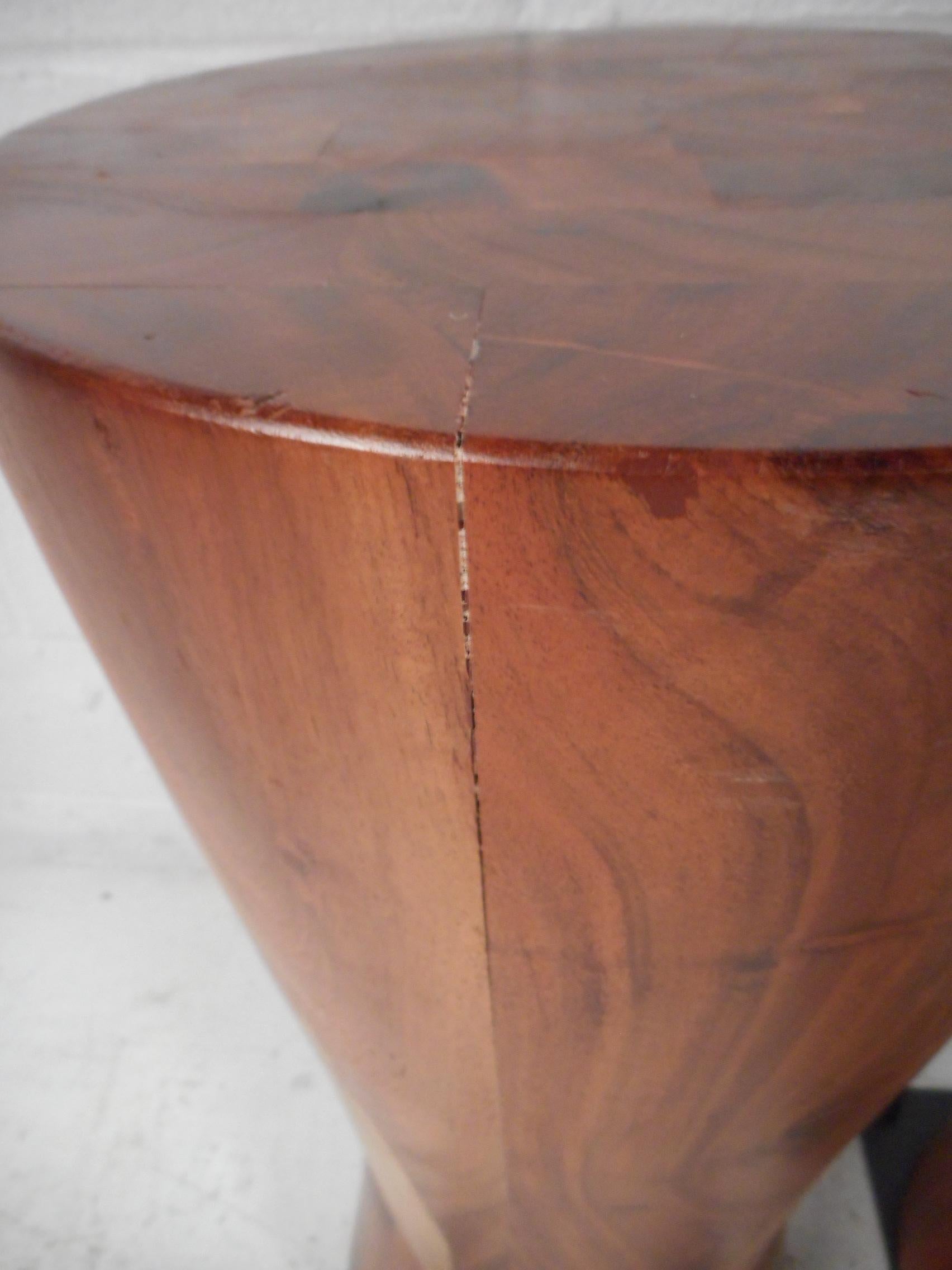 Pair of Butcher Block Style Bar or Counter Stools 1