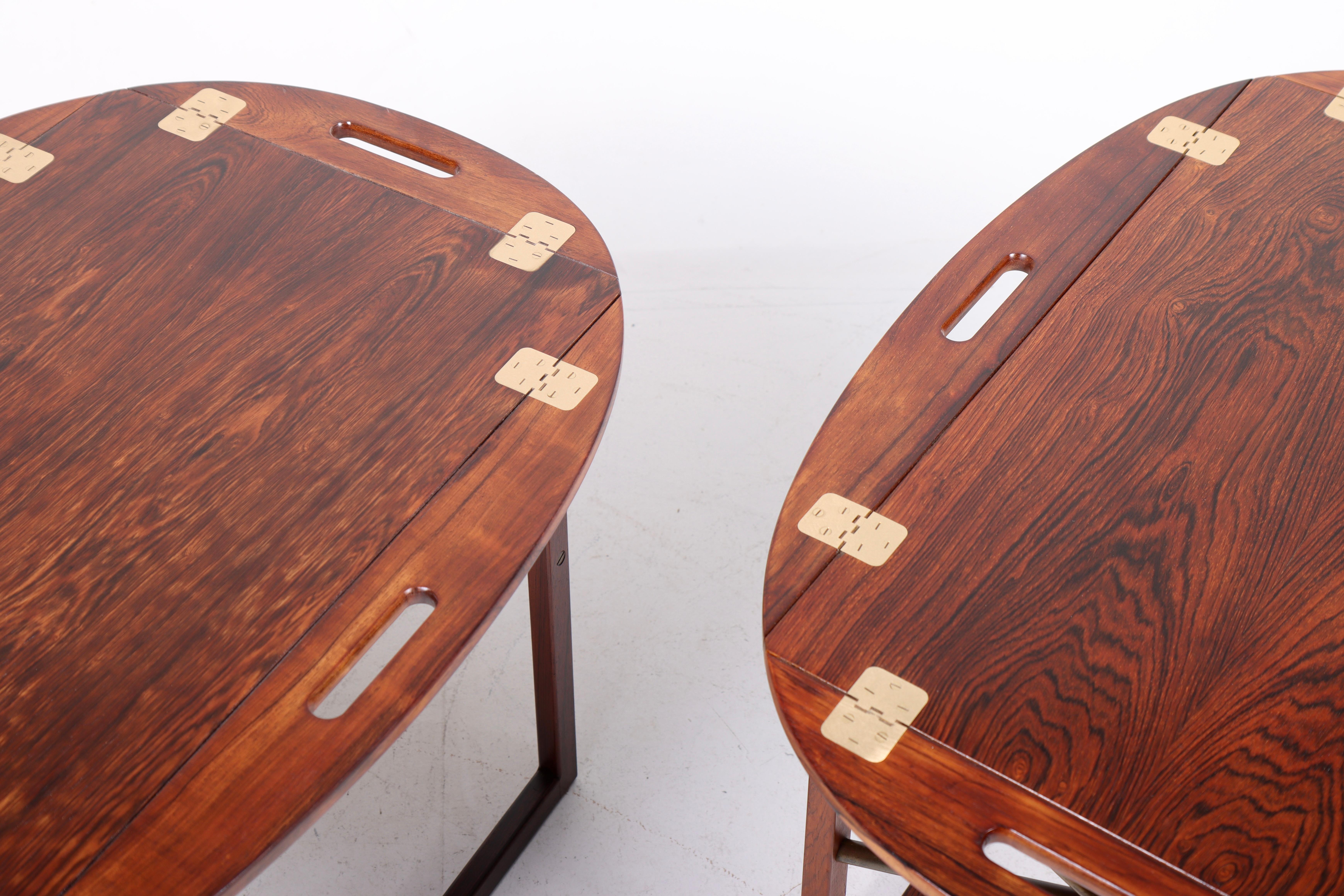 Pair of Butlers Trays in Rosewood by Svend Langkilde, Danish Midcentury, 1950s In Good Condition In Lejre, DK