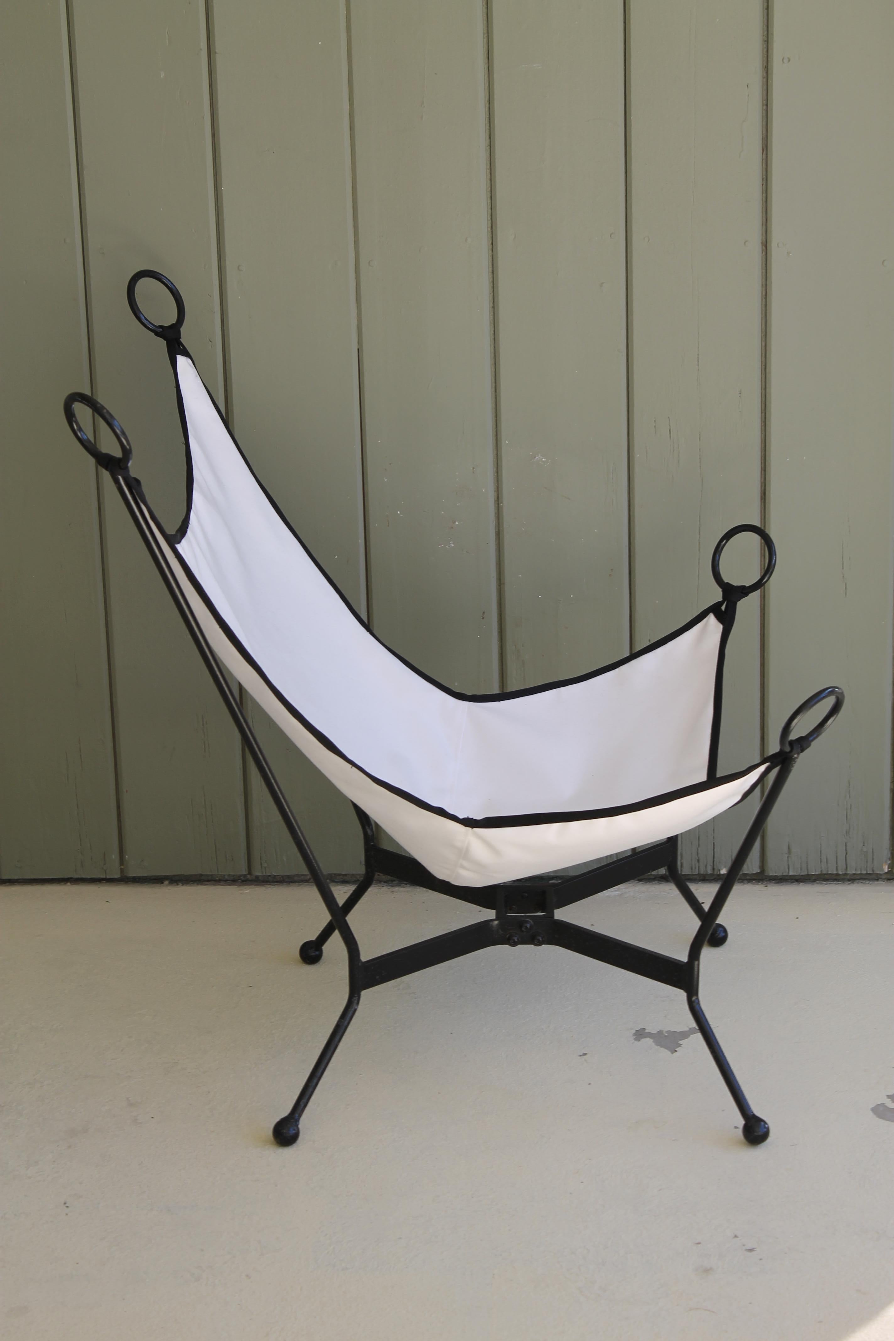 black butterfly metal patio chair