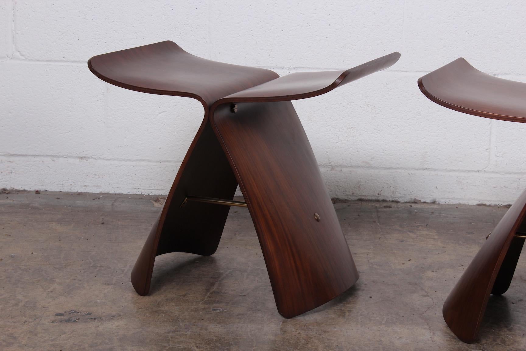 Late 20th Century Pair of Butterfly Stools by Sori Yanagi