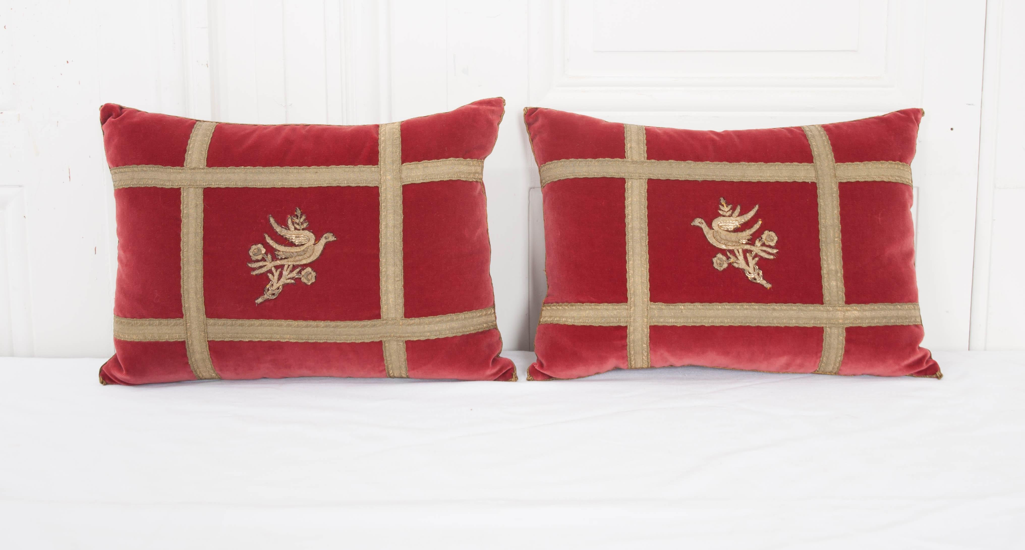 Turkish Pair of B.Viz Design Antique Textile Pillows