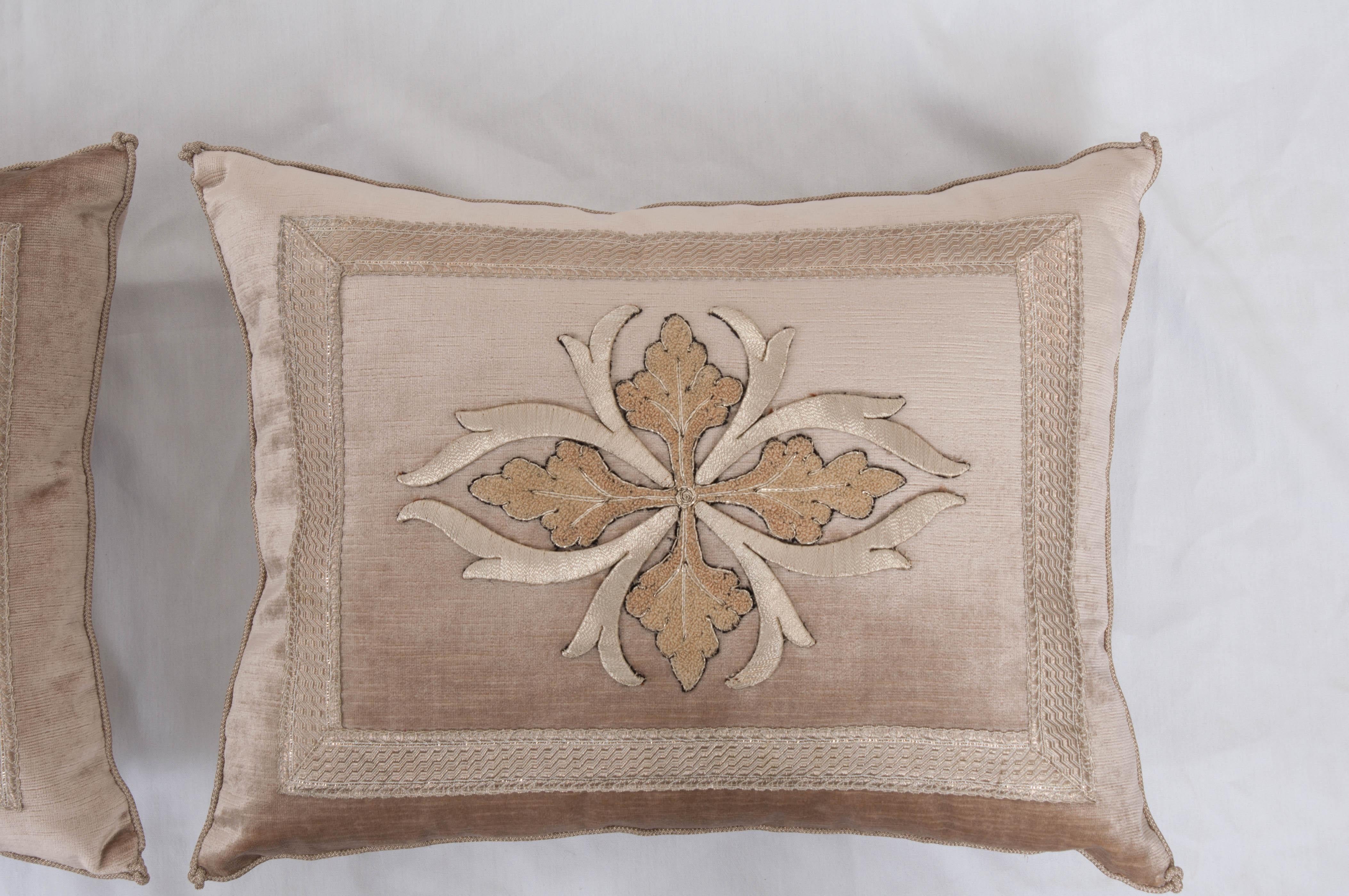 Pair of B. Viz Design Antique Textile Pillows In Good Condition In Baton Rouge, LA