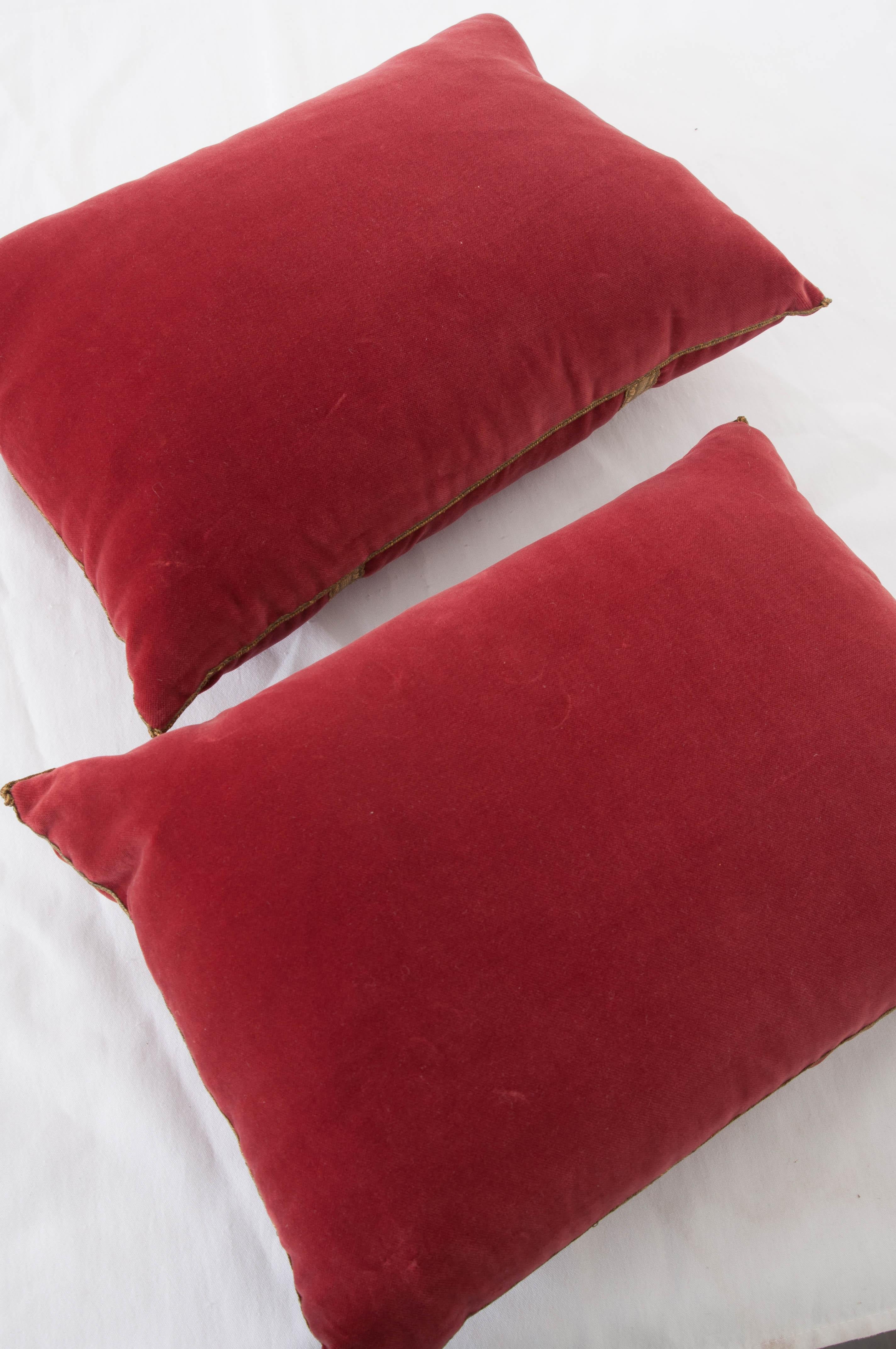 Pair of B.Viz Design Antique Textile Pillows 1