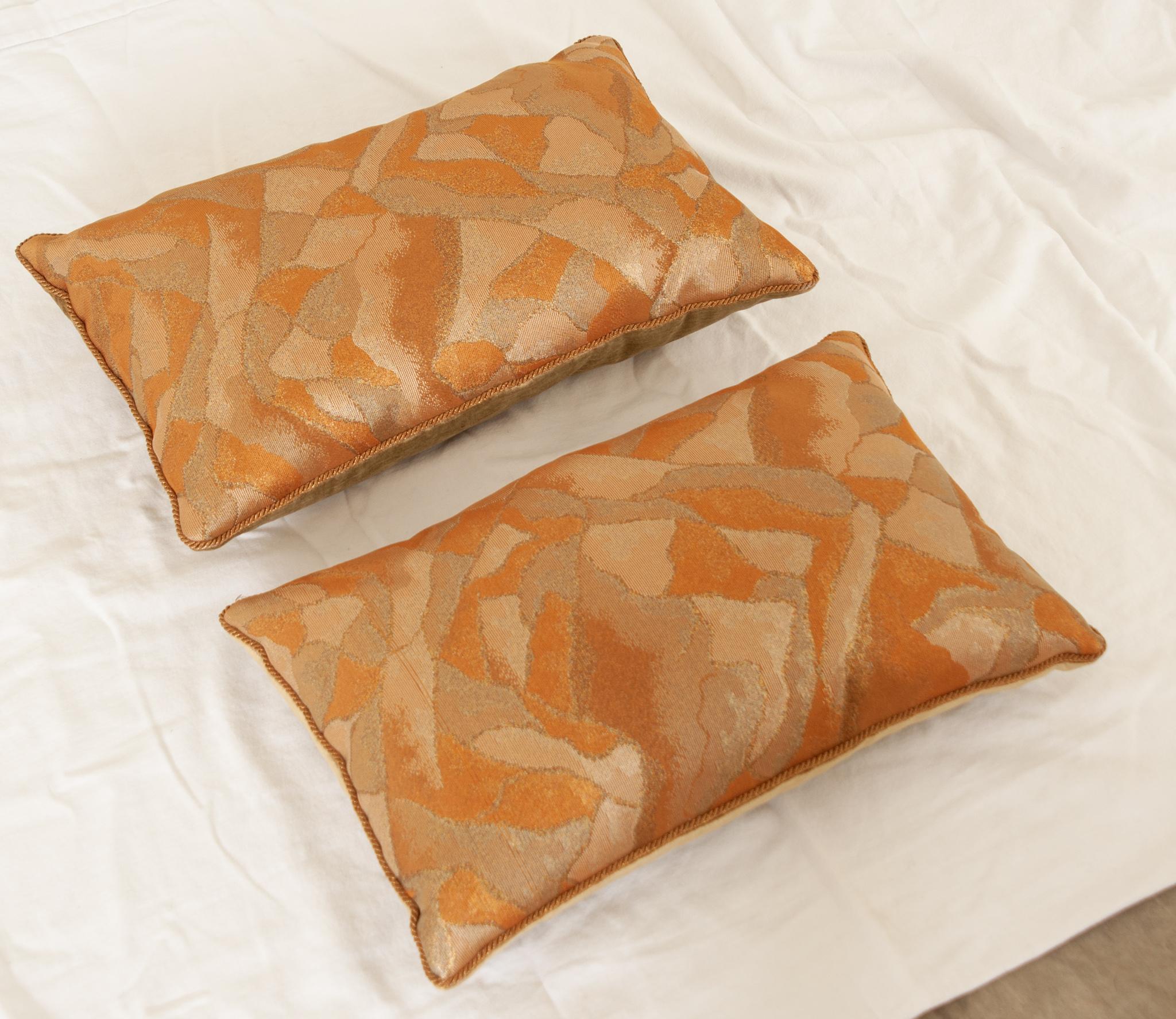 Japanese Pair of B.Viz Obi Robe Pillows For Sale
