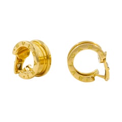 Pair of Bvlgari 18K Yellow Gold B.Zero1 Hoop Earrings