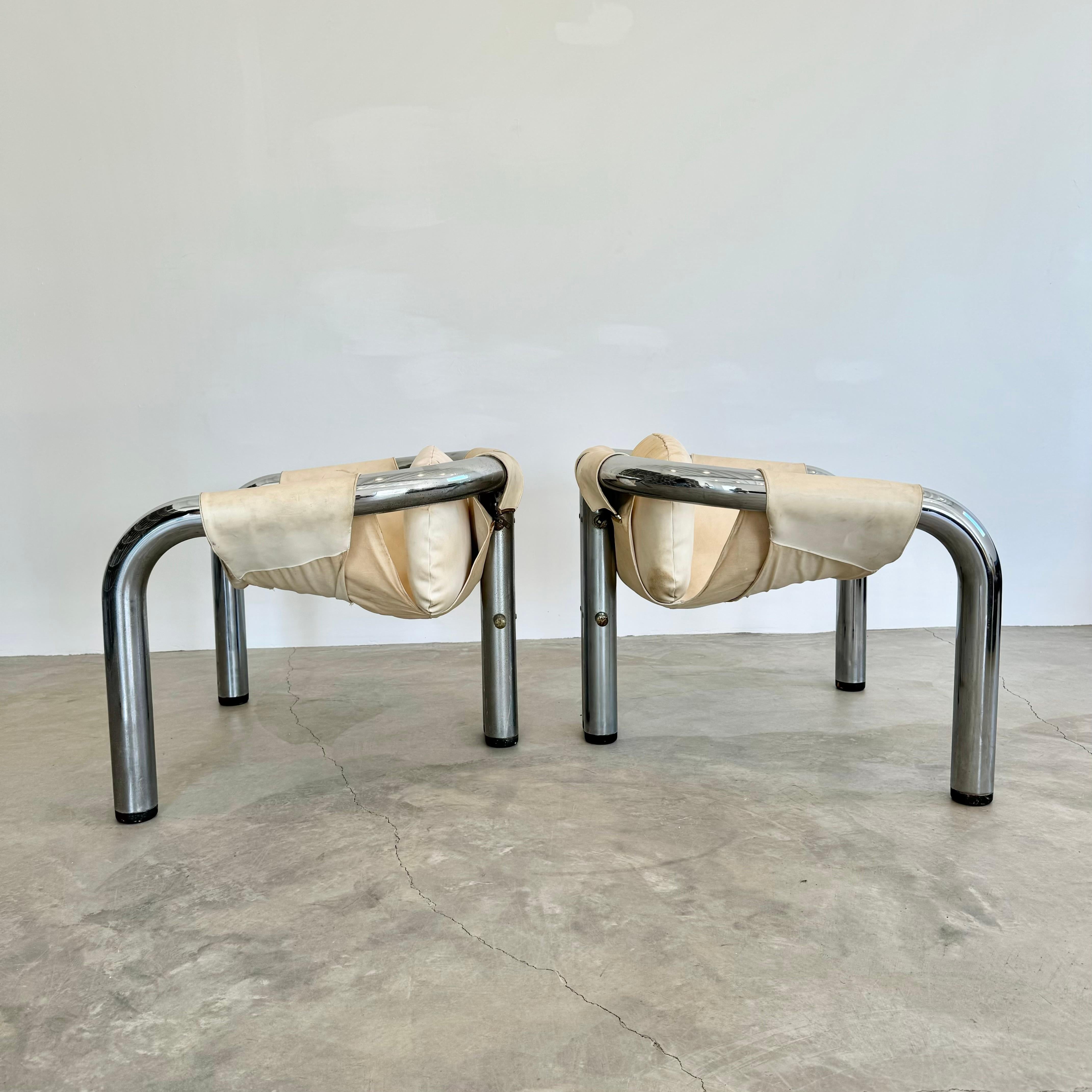 Synthétique Paire de chaises Palo Alto de Byron Botker pour Landes, années 1970, États-Unis