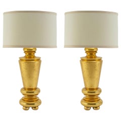 Pair of C City Studio Gold Gilt Tables Lamps
