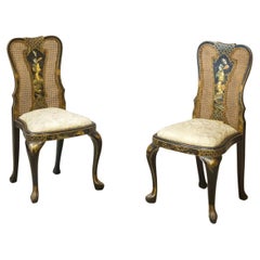 Pair of circa 1900 Chinoiserie Side Chairs