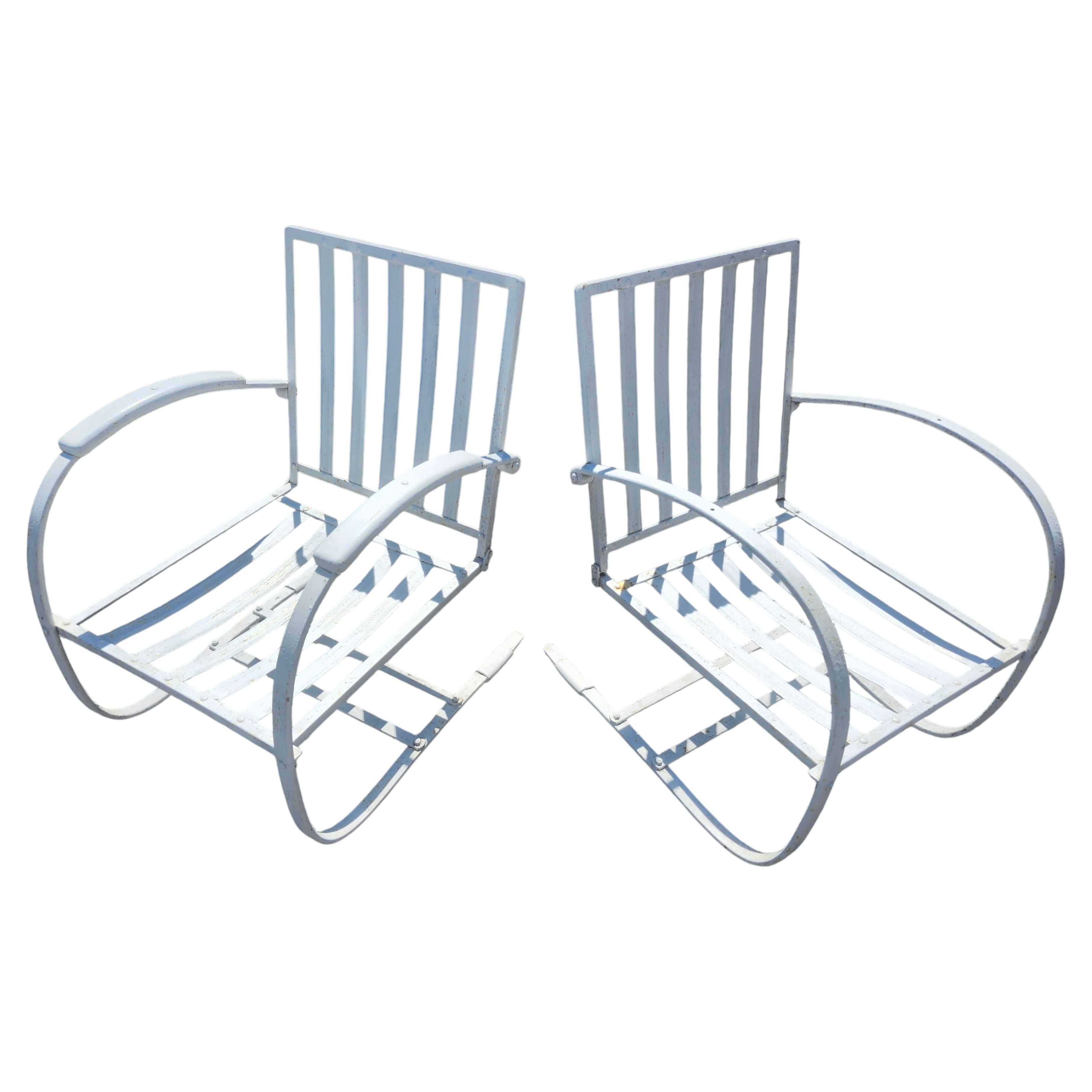 Pair of C1930 Art Deco Spring Lounge Chairs