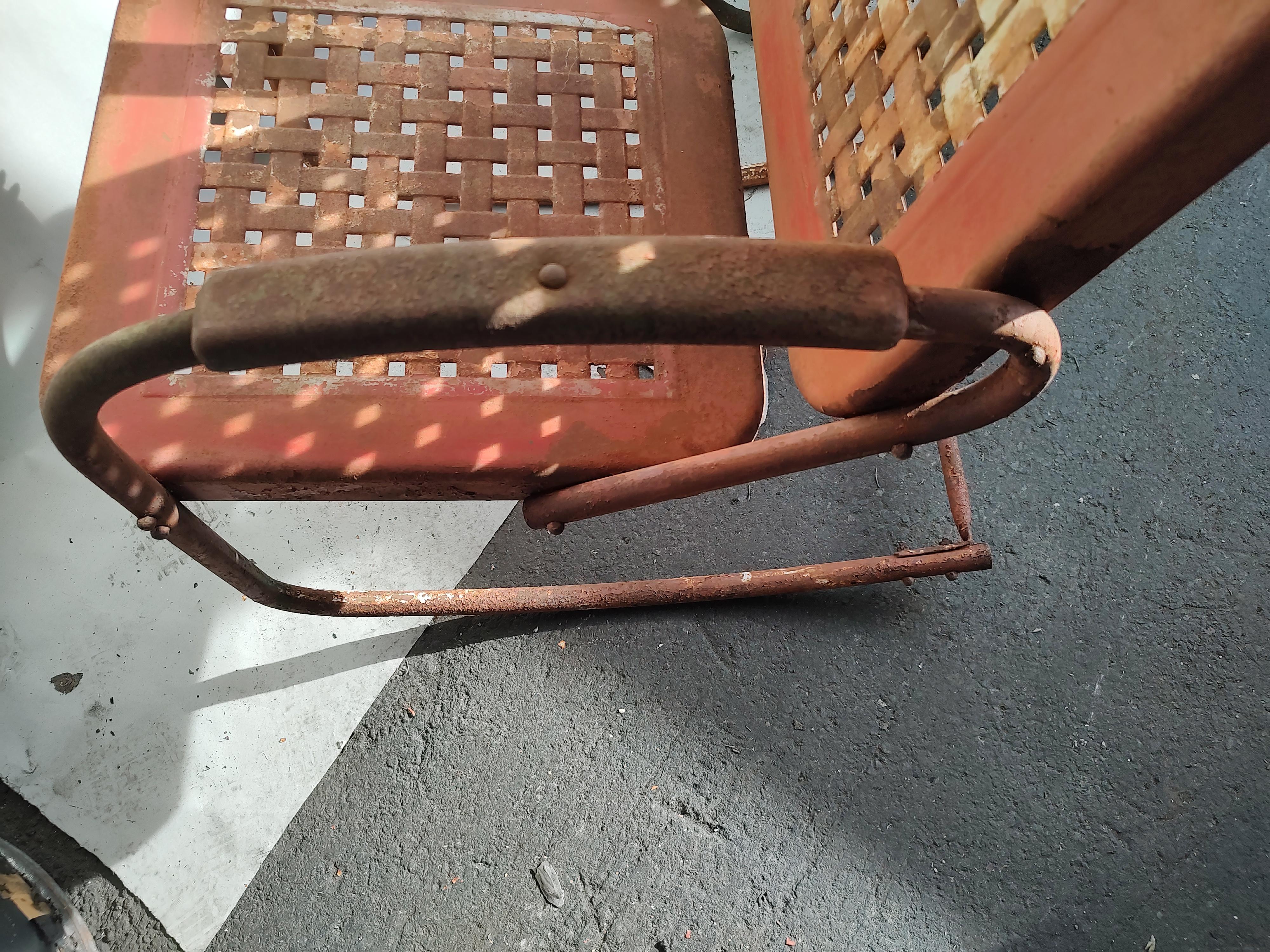 vintage metal lawn chairs original colors