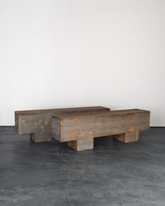 Pair Of C.1940s Catalan Constructivist Benches/Low Consoles