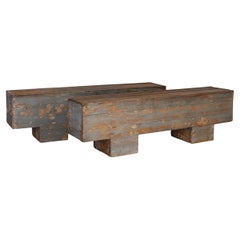 Pair Of C.1940s Catalan Constructivist Benches/Low Consoles