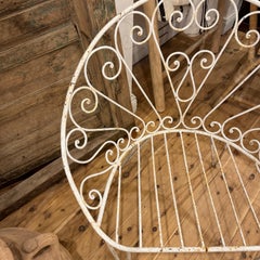 Pair of c1960's wrought iron Saucer Chairs with ornate scroll work