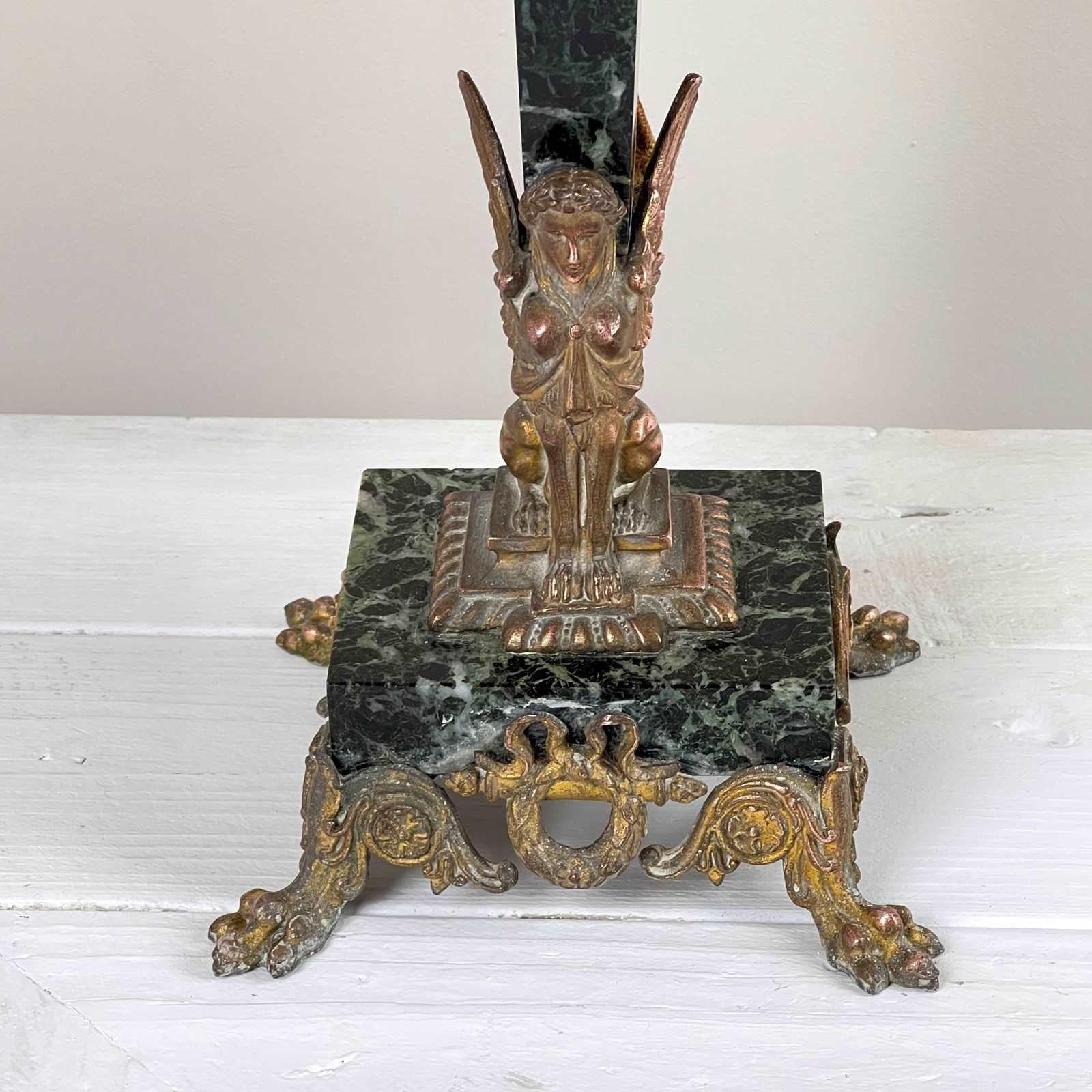 Pareja De Candelabros Franceses De Bronce Dorado Y Mármol Del Siglo XIX en Bueno estado para la venta en London, GB