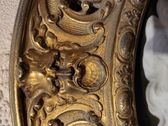 Pair of  C19th French Gilt Metal Framed Dresden Style Wall Plaques