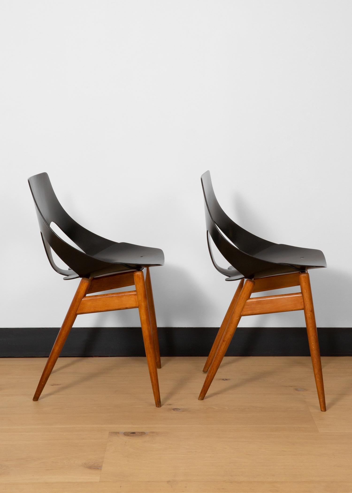 Mid-Century Modern Pair of 'C2' Chairs By Carl Jacobs for Kandya 1950s For Sale