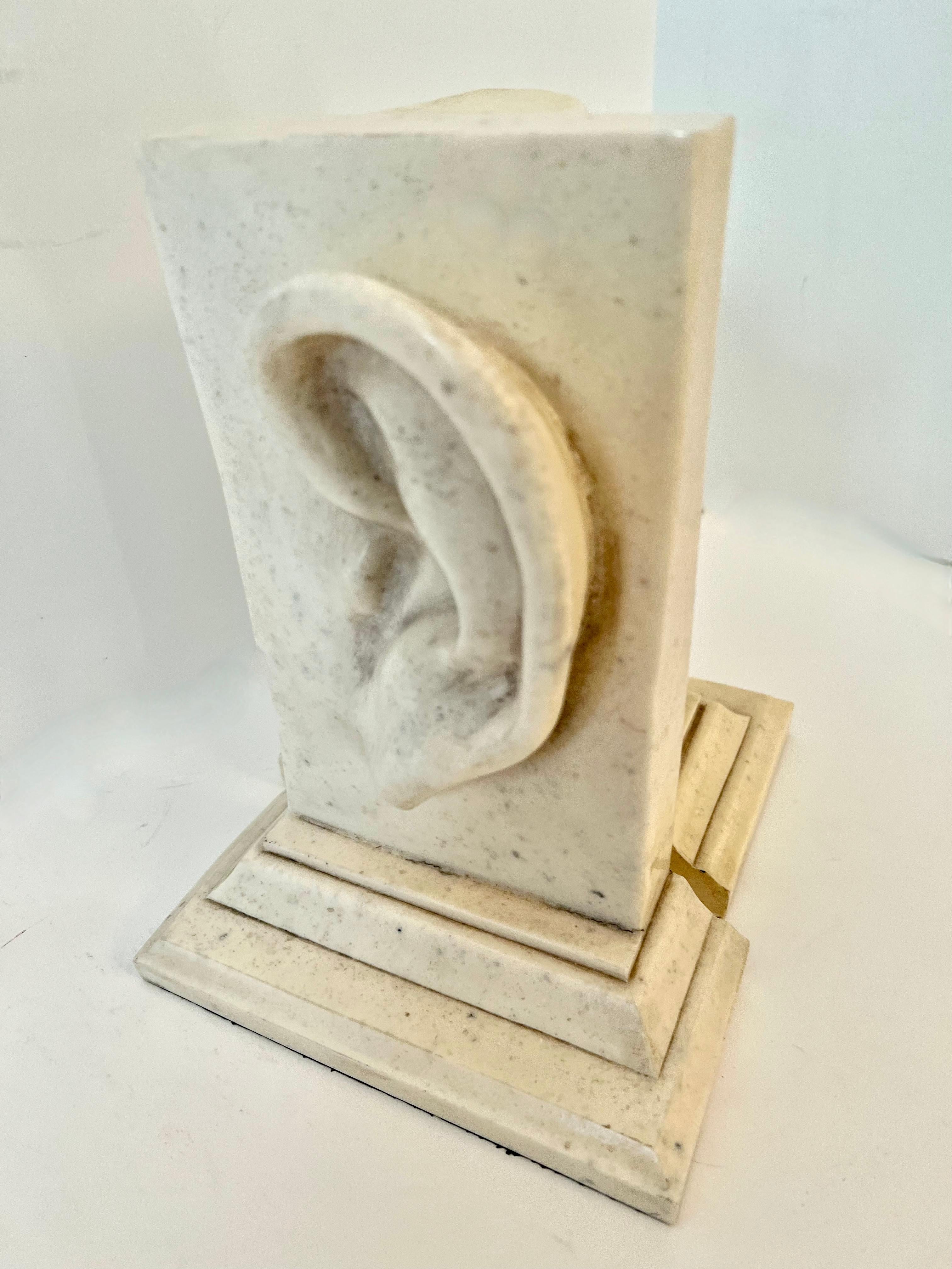 Pair of C2C Designs, a Resin Based Sculptural Ear and Nose Bookend Set For Sale 2